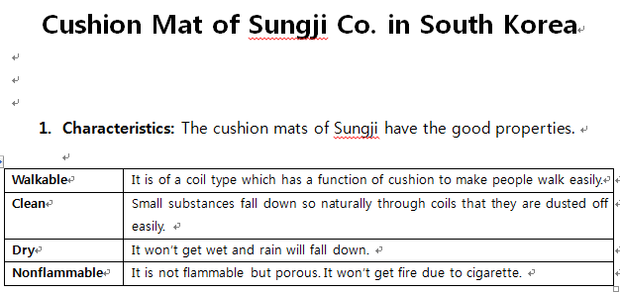 Recycled cushion mats products by Sungji Co., Ltd.