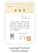 Gyeonggi Provincial Governor Award